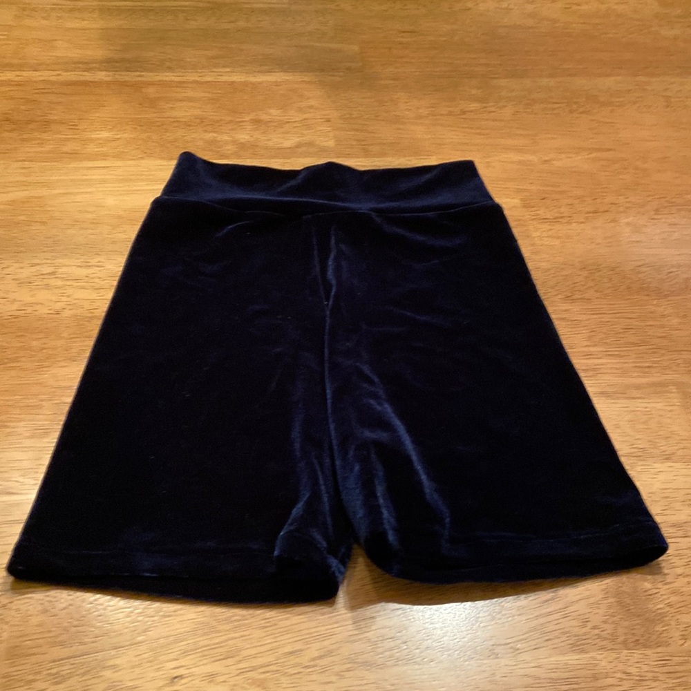 So Meekelle Inc Small Dark Navy Blue Velvety High Waisted Short Shorts